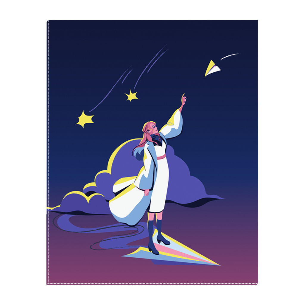 Paper Plane Part I - Tabletop Canvas