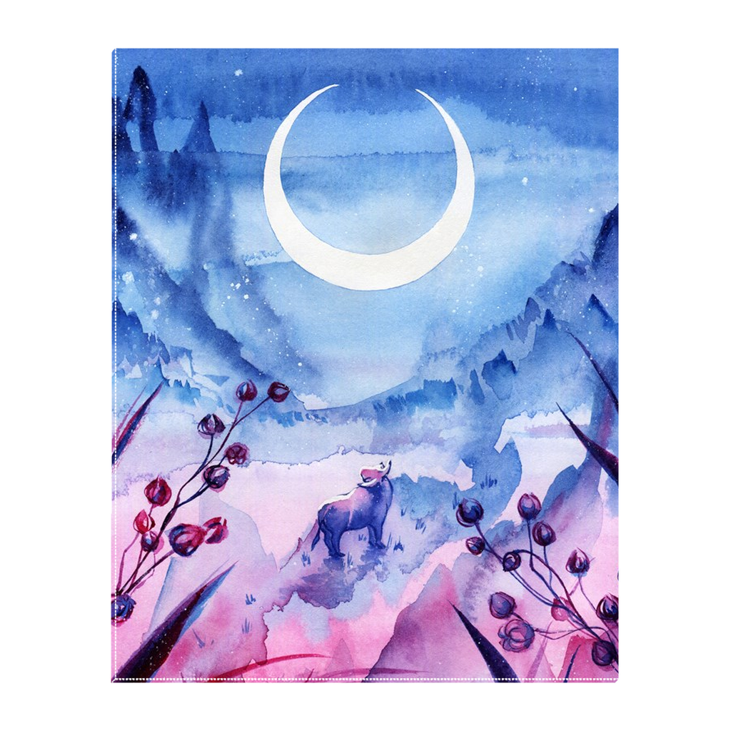 Ox Under the Moon - Tabletop Canvas