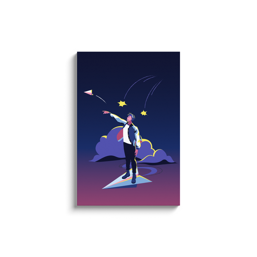 Paper Plane Part II - Canvas Wrap
