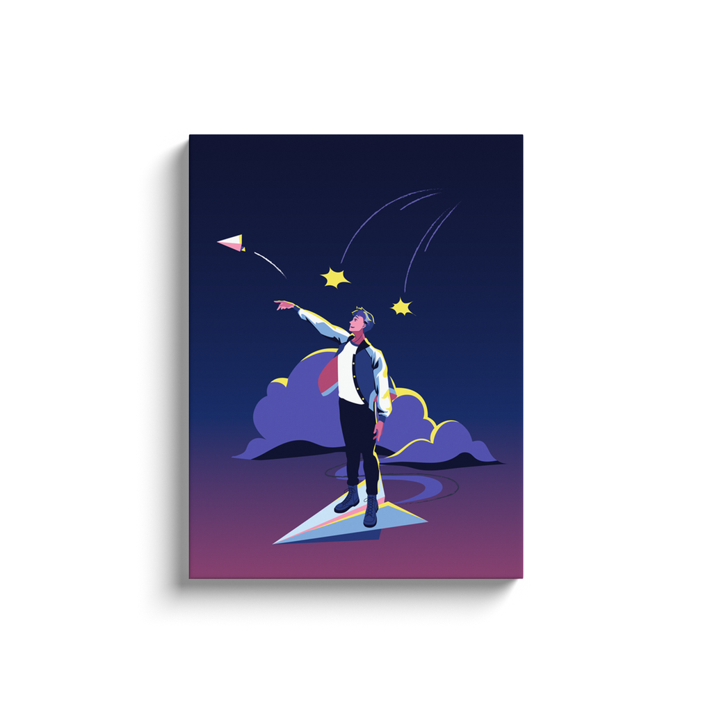 Paper Plane Part II - Canvas Wrap
